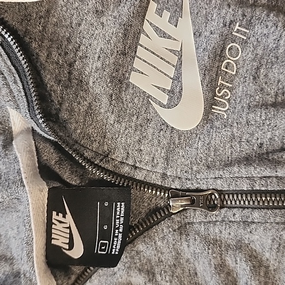 Gray women's Nike zip up hoodie - Picture 2 of 5